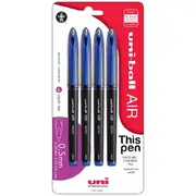 Uni-Ball Air Micro Rollerball Pen Blue 4 Pack