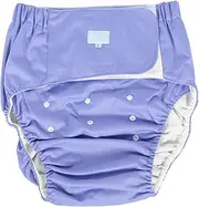 Adult Diapers, Reusable Washable Cloth Nappy Adjustable Diaper Pants for Elderly Incontinence Waist 13.8-49.9inch(201Purple)
