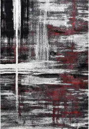 Millard 347 Light Grey Red Rug