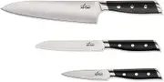 All-Clad Forged German Stainless Steel Chefs Knife, Utility Knife, Paring Knife, 3 Piece, Fully Forged, Expert Precision, Home Kitchen Knife Set, Cookware Knife Block Set, Kitchen Knives, Ultra Sharp