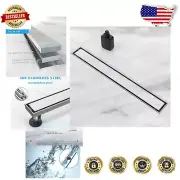 Premium 12-Inch Shower Drain with Large Displacement - Tile Insert Compatible
