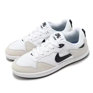 【NIKE 耐吉】滑板鞋 SB Alleyoop GS 大童 女鞋 米白 黑 休閒鞋 麂皮(CJ0883-100)