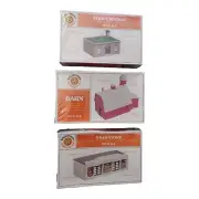 Bachmann HO Scale Trains Plasticville Store Barn and Police Station Vintage New