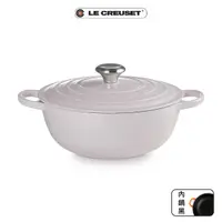 在飛比找momo購物網優惠-【Le Creuset】典藏琺瑯鑄鐵鍋媽咪鍋-26cm(柔粉