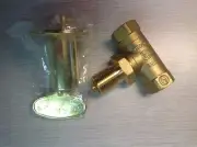 GAS VALVE AND KEY COMBO FOR FIREPLACE GAS LOG FIRE PIT - BRASS COLOR, STRAIGHT