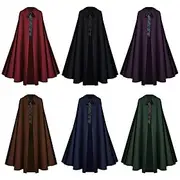 Retro Vintage Medieval 17th Century Cloak Men's Women's Halloween Masquerade Performance Party Adults Cloak