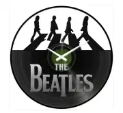 30 CM BEATLES ABBEY RD GLASS WALL CLOCK COLLECTABLE MAN CAVE GARAGE SHED