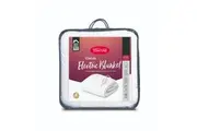 Tontine Double Classic Electric Blanket Winter Bed Warmer w/ Climate Zone White