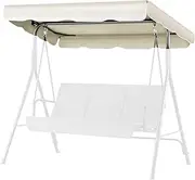 Flexzion Replacement Canopy for Outdoor Swing - 66" X 45" 2 Seat Bench Glider Swings Shade Fabric UV Weather Waterproof for Outdoor Garden Patio Yard Park Porch Seat Furniture, White
