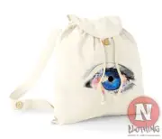 Stars in her eye backpack holiday school college organic cotton day bag
