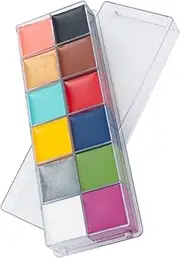 Halloween Paint Kit 12 Oil Based Body Paint Set Easy to Apply Clean for Events Festivals