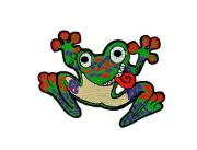 Patch backpack frog prince sign hippie applique badge frogs iron on / sew