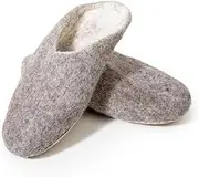 [Woolygon] Unisex Wool Clogs Indoor Slippers - Mules Sandals for Men Women, Warm Slip-On Soft Comfy Sheepskin Loafers Lightweight Footwear