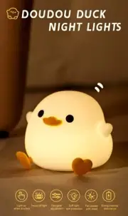 Cute Duck Silicone Night Light USB Rechargeable Timing Dimming Sleep