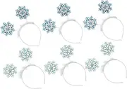 NOLITOY 6pcs Snowflake Headband Snowflake Crown Snowman Hair Hoop Snowflakes Tutu Costume Halloween Snowflake Headdress Lace Bandana Snowflake Ear for Women Costumes Seashell Cloth