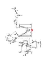 NEW AUDI Q7 4MB 4MG COOLANT HOSE WITH QUICK RELEASE COUPLING 4M0122449AK