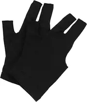 1 Pair Three Finger Gloves Builder Gel Kit Oven Gloves Brace Hand Gel Conductive Cue Grip Hands Touchscreen Fleece Finger Supplies Serve Touch Kit Mitts Fishnet Handler Black Nylon
