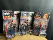 1999 WCW/NWO Ring Fighter Toy Figures LOT of 3 BRET HART,CHRIS BENOIT,STEINER