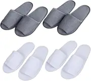 LOLIPPYY Portable Disposable Travel Slippers Folding Slippers for Men Grey White Single Use for Hotels Spa Home Travel Breathable Comfort Non Slip Safety