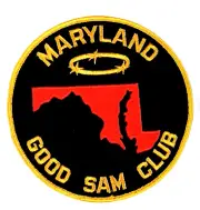 MARYLAND GOOD SAM CLUB EMBROIDERED SOUVENIR 6" PATCH