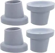 4pcs Sooth Chair Bath Chair Foot Cover Furniture Leg Protector Rubber Feet Leg Caps Crutches Tips Shower Stool Accessories Grey Rubber