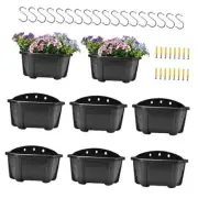 9.8 Inches Self Watering Wall Planters for Indoor Plants, Railing Dark Coffee
