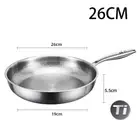26/28/30Cm Frying Pan Uncoated Fish Scale Hammer Pattern Pure Titanium Non Stick