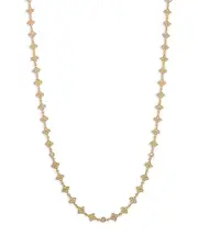 Roberto Coin 18K Yellow Gold Diamond Principessa Flower Necklace, 17