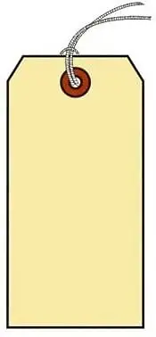 Shipping Tag, Med. Wt., MANILLA Sz #5, Box of 1000, Looped String
