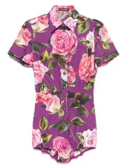 [Dolce & Gabbana] Dolce & Gabbana-Tuta Con Stampa Floreale-Donna 40 IT