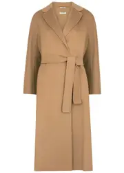 S Max Mara Esturia Wool Felt Coat - Camel - 16 16