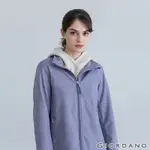 GIORDANO 女裝高機能袖章連帽外套 - 23 紫色暗格