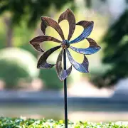 Metal Wind Spinner Kinetic Garden Decor Patio Outdoor Lawn Stake Yard Art Garden