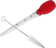 Versatile Silicone Turkey Baster Set Includes Cleaning Brush for Cooking Roasting