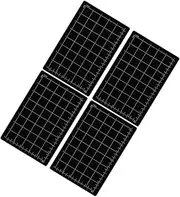 Veemoon 4pcs Magnetic Cutting Pad Magnetic Board Magnetic Metal Strip Magnetic Pad Magnetic Tool Tray Silicone Griddle Tools Mat Screwdriver Tool Holder Rubber Black
