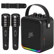 Portable Bluetooth Karaoke Machine: 60W Powerful Speaker with 2 Wireless Micr...