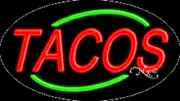 BRAND NEW "TACOS" 30x17 OVAL BORDER REAL NEON SIGN w/CUSTOM OPTION 14301