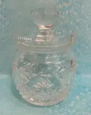 Galway fine Cut Crystal Preserve Jam Jar - lid no spoon IN ORIGINAL BOX Vintage