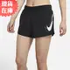 NIKE SWOOSH RUN 女裝 短褲 休閒 訓練 導濕 速乾 透氣 後袋 印花 黑【運動世界】DD4924-010