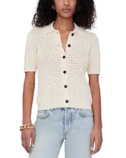 Anine Bing Alexis Short Sleeve Cardigan
