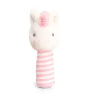 Keeleco 14cm Nursery Plush Unicorn Stick Rattles Soft Animal Toy Kids/Toddler 0m