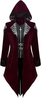 [ZNZHKR] Men Steampunk Medieval Jacket Vampire Victorian Gothic Pirate Frock Coat