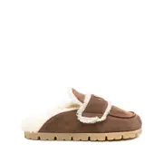 [Prada] Prada Suede Slippers 40 IT BROWN