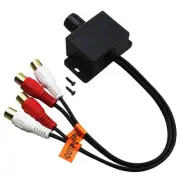 Car Home Audio Amplifier Bass RCA Gain Level Volume Control Knob LC-1 Black Q7S1