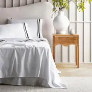 Cloud 1000 TC Egyptian Cotton White Charcoal Deep King Sheet sets by Renee Taylor