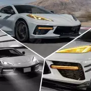 LED Grill Bezel Fog Light Bars DRL For CORVETTE C8 Stingray Coupe Carbon Flash