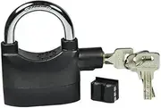 OSALADI High Decibel Anti-Theft Alarm Padlock for Bicycles and Motorcycles Alarm for Doors Windows Containers and More Black