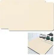 2er Pack Coffee Mat Rubber Backed Absorbent Dish Drying Mat for Kitchen Counter-Coffee Bar Accessories Fit Under Coffee Maker Coffee Machine Coffee Pot Espresso Machine (beige, 30*40cm)