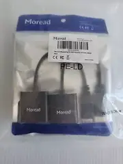 Moread DisplayPort (DP) to DVI Adapter 2-Pack, Gold-Plated Display Port to DVI-D