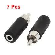 Straight 3.5mm Mono Audio Female Jack to RCA Male Adapters Converters 7 Pcs